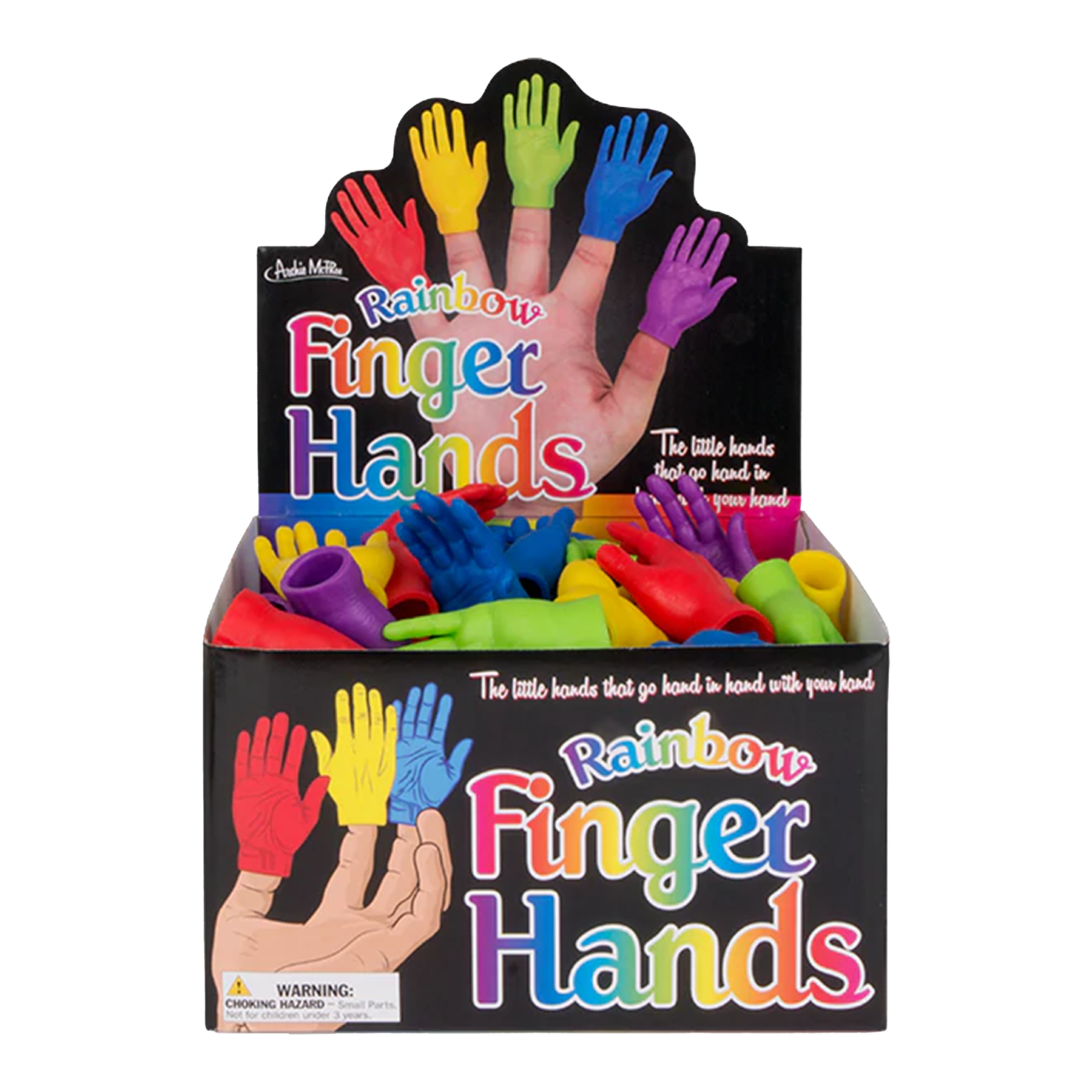 rainbow finger hands bulk box